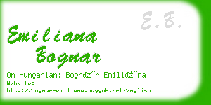 emiliana bognar business card